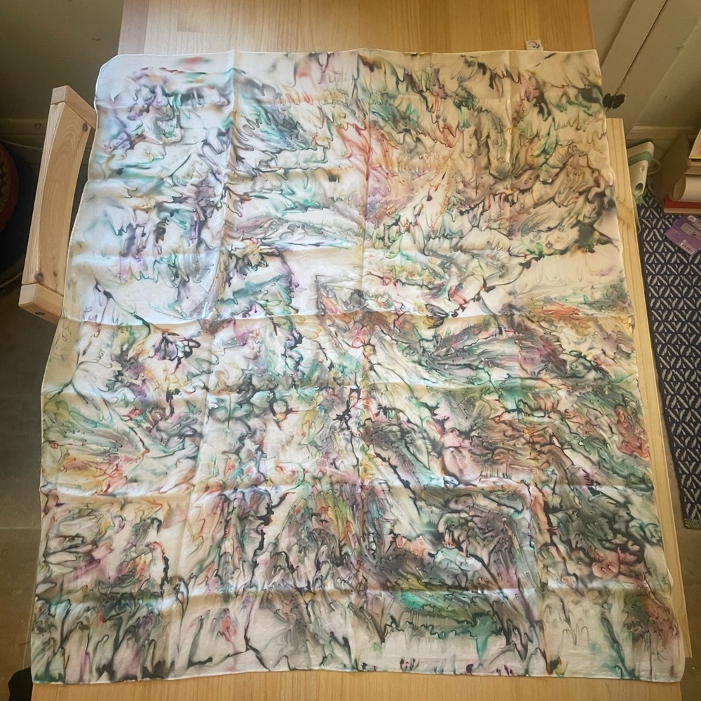 Arty’s Silk Abstract Multicolor Scarf
